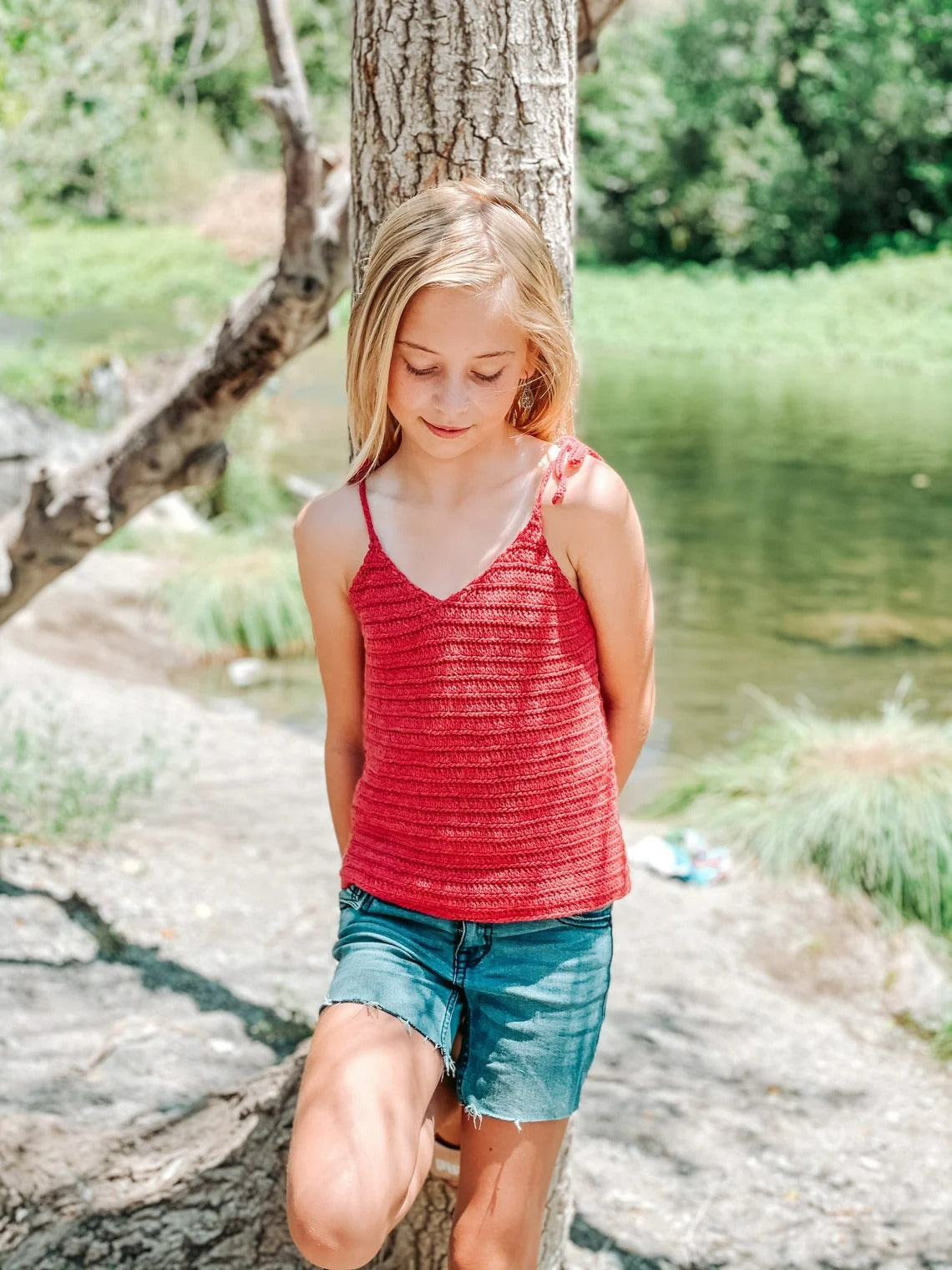 Tie-sleeve Summer Tank Top Crochet Pattern