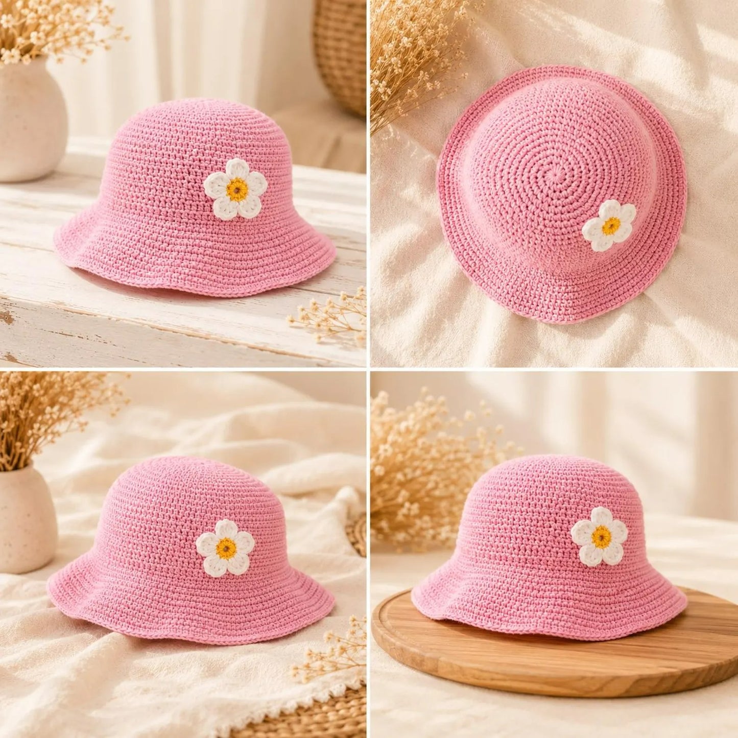 Cute Little Girl Bucket Hat Crochet Pattern