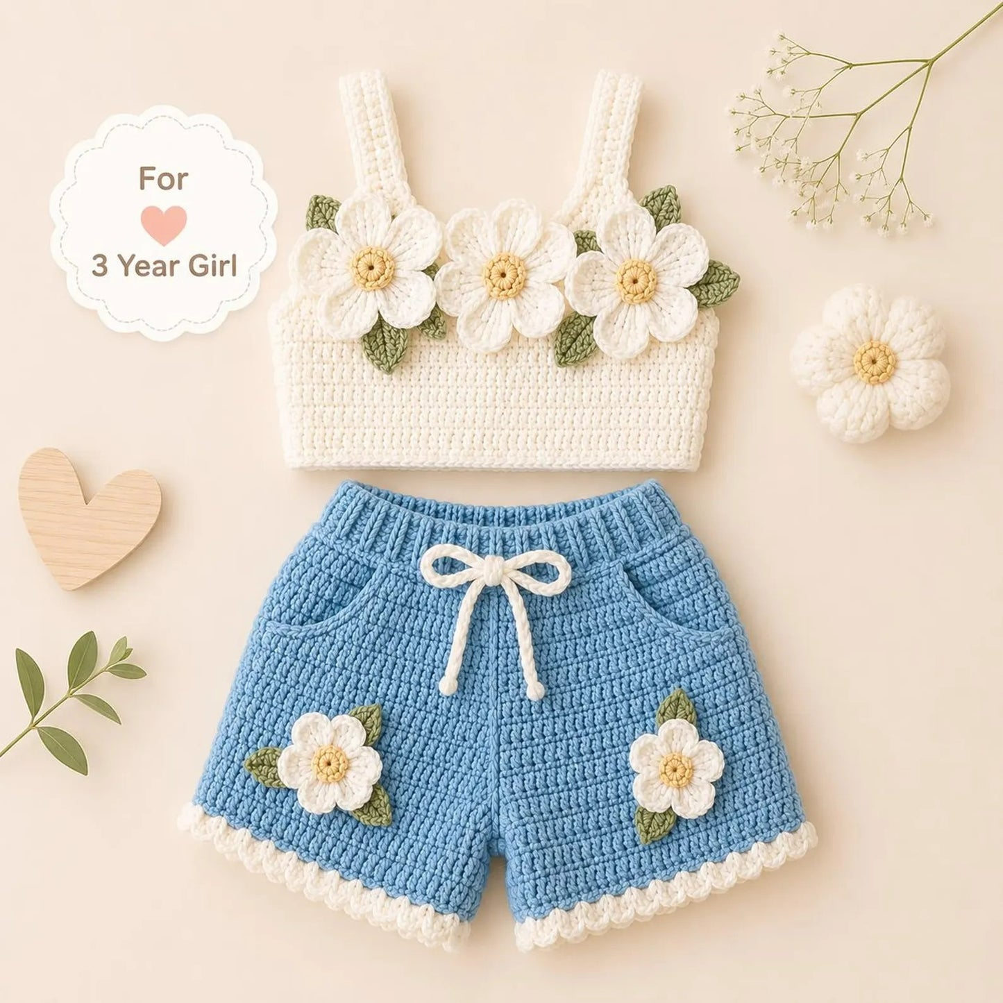 Petal Breeze Youth Two-Piece Crochet Pattern