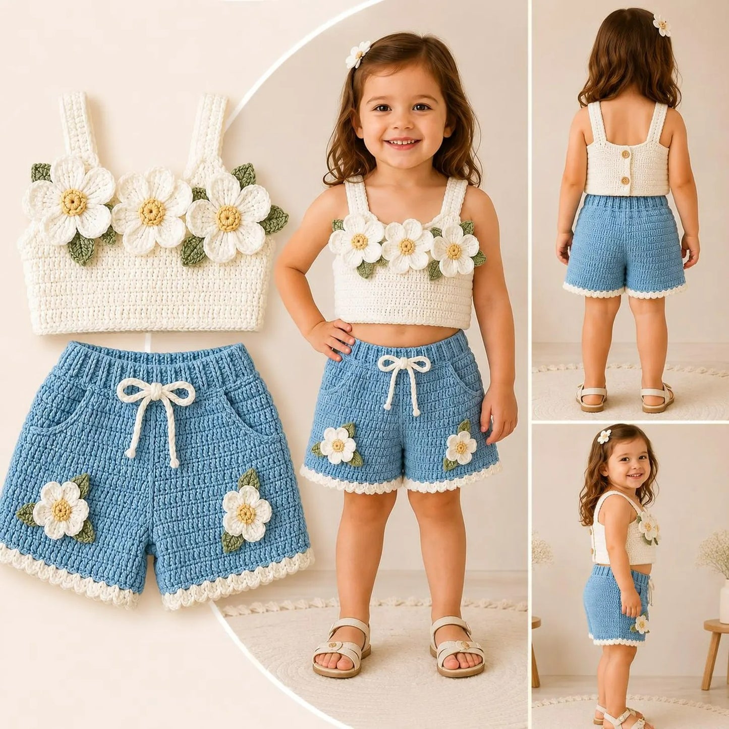 Petal Breeze Youth Two-Piece Crochet Pattern