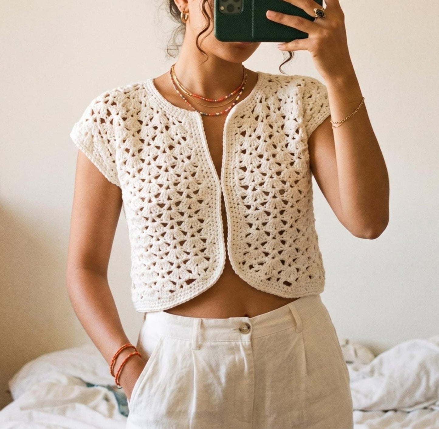 Seashell Summer Blouse Crochet Pattern