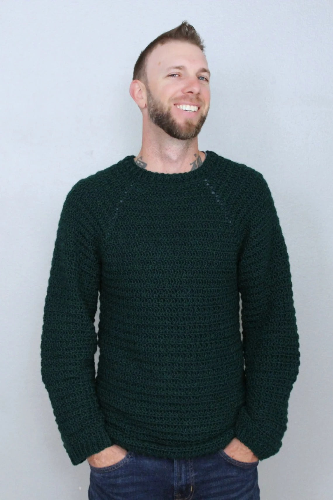 Heritage Raglan Comfort Pullover Crochet Pattern