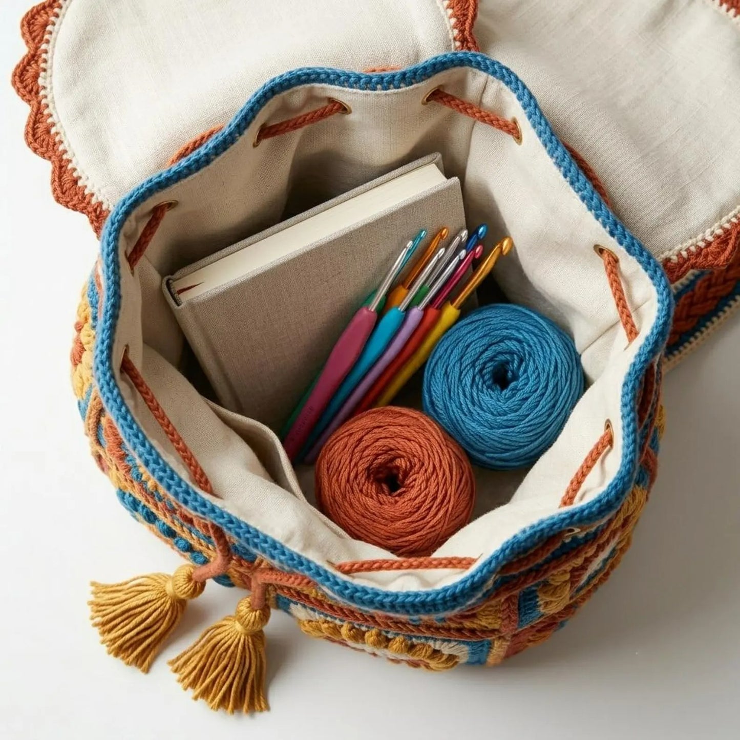 Botanical Motif Adventure Backpack Crochet Pattern