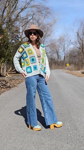 Patchwork Petal Cardigan Crochet Pattern