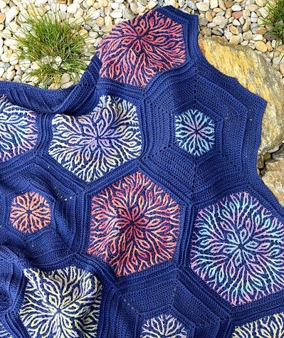 Ocean Whispers Blanket Crochet Pattern