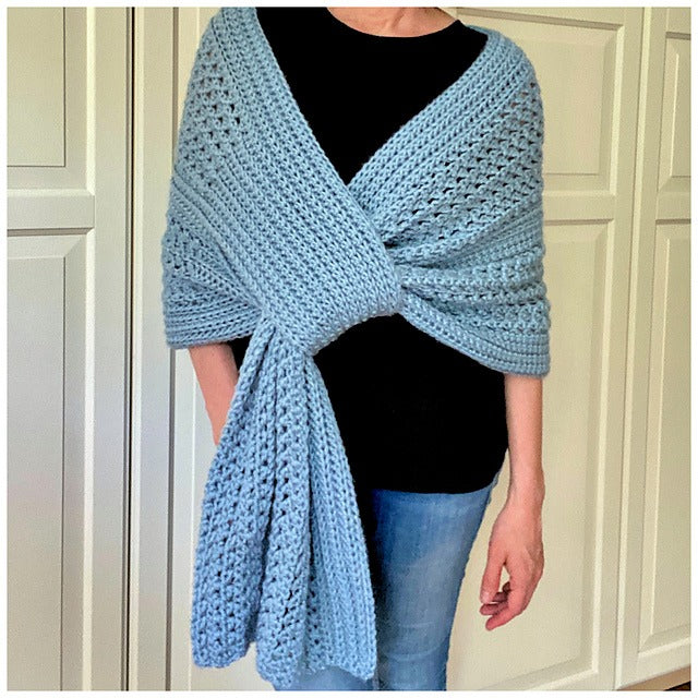 Gathered Layers Wrap Crochet Pattern