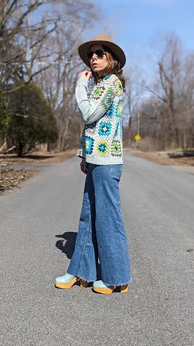 Patchwork Petal Cardigan Crochet Pattern