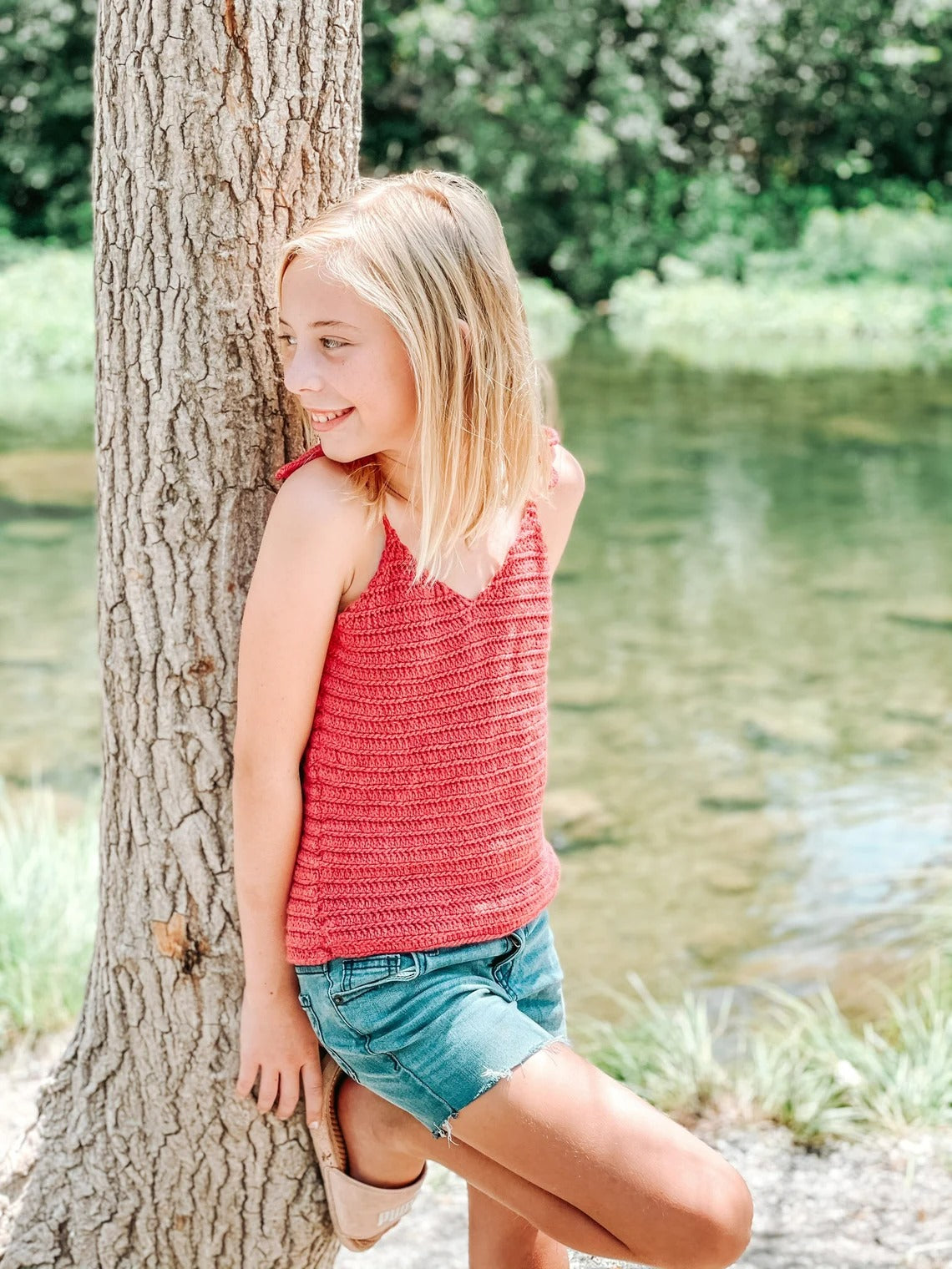 Tie-sleeve Summer Tank Top Crochet Pattern