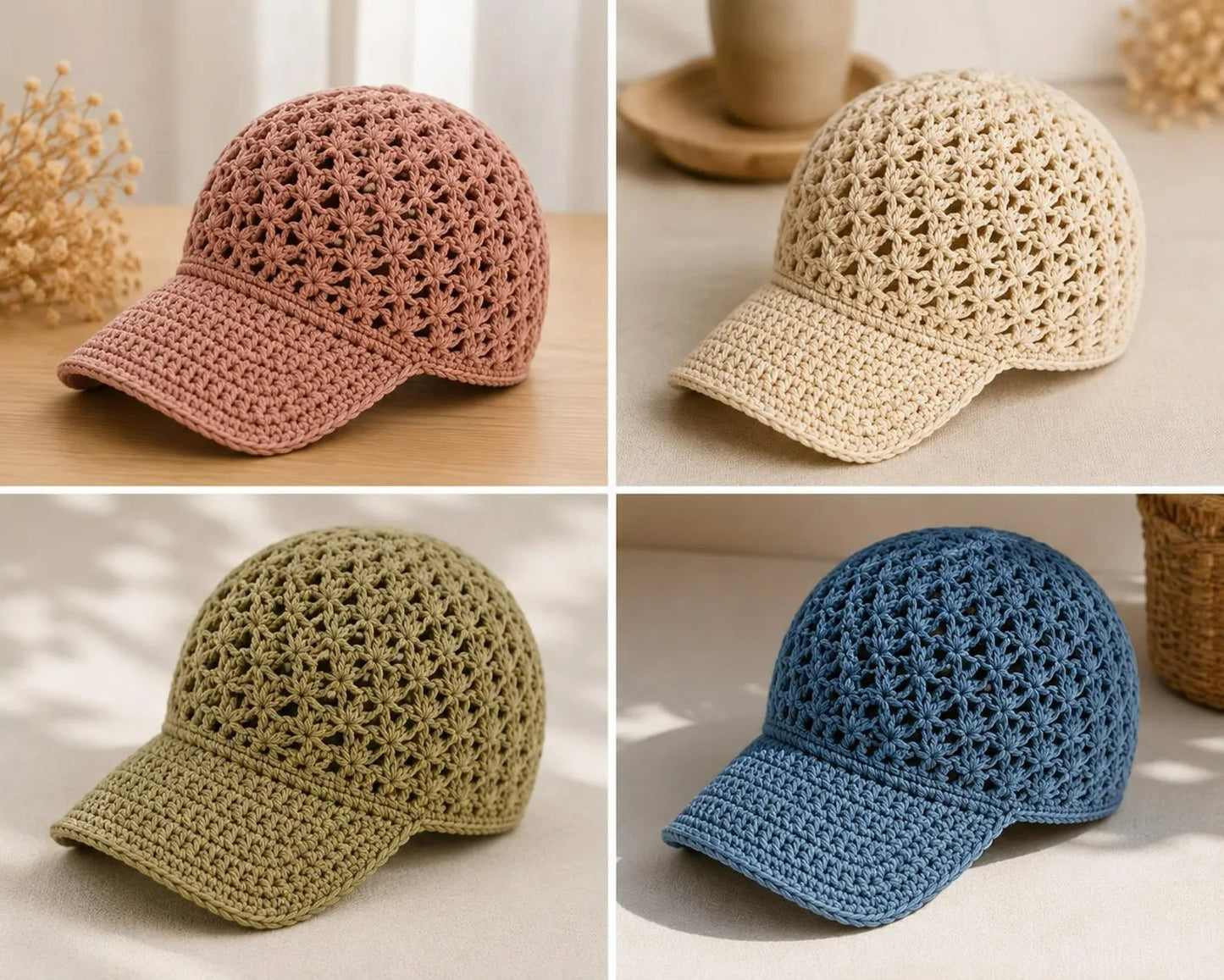 Lightweight Sun Shield Cap Crochet Pattern