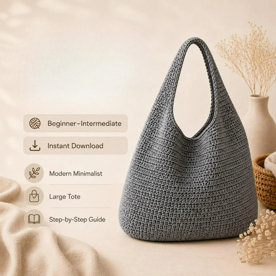 Slouchy Hobo Tote Crochet Pattern
