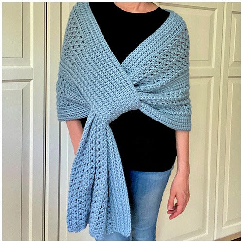 Gathered Layers Wrap Crochet Pattern
