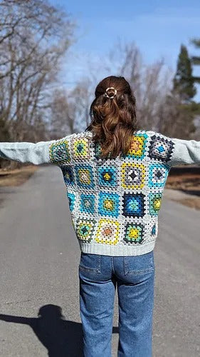 Patchwork Petal Cardigan Crochet Pattern