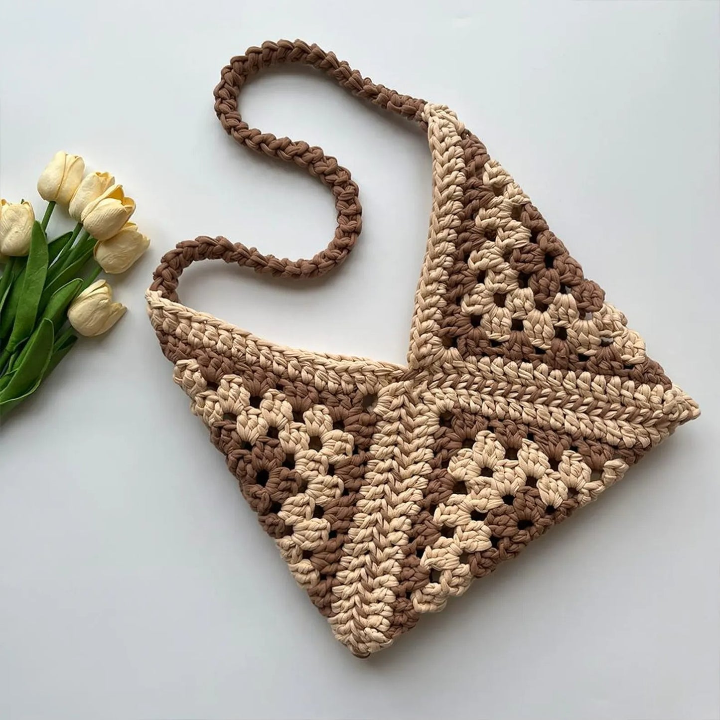 Super Easy Classy Envelope Type Granny Bag Crochet Pattern