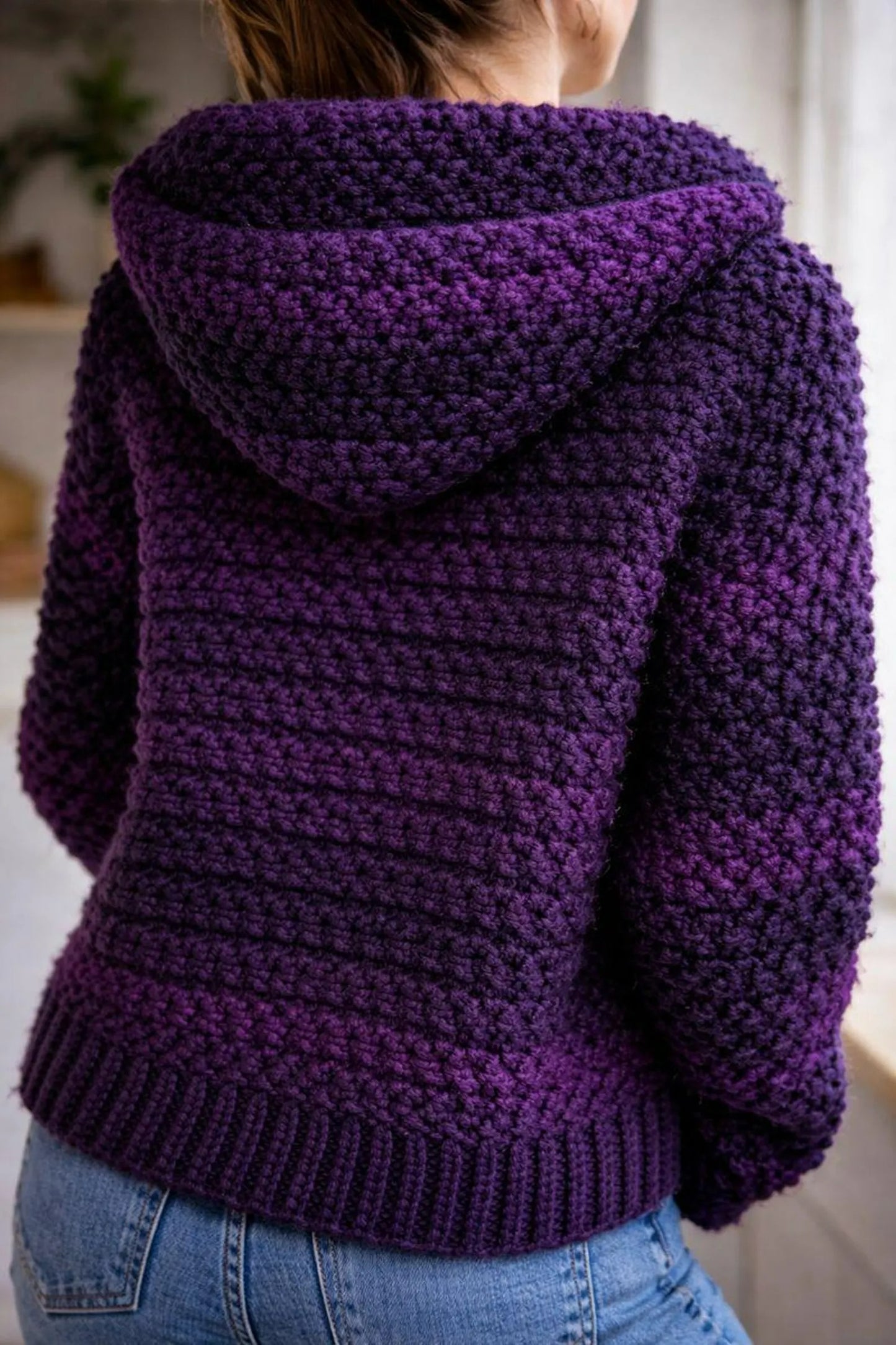 Relaxed Open Front Layering Cardigan Crochet Pattern