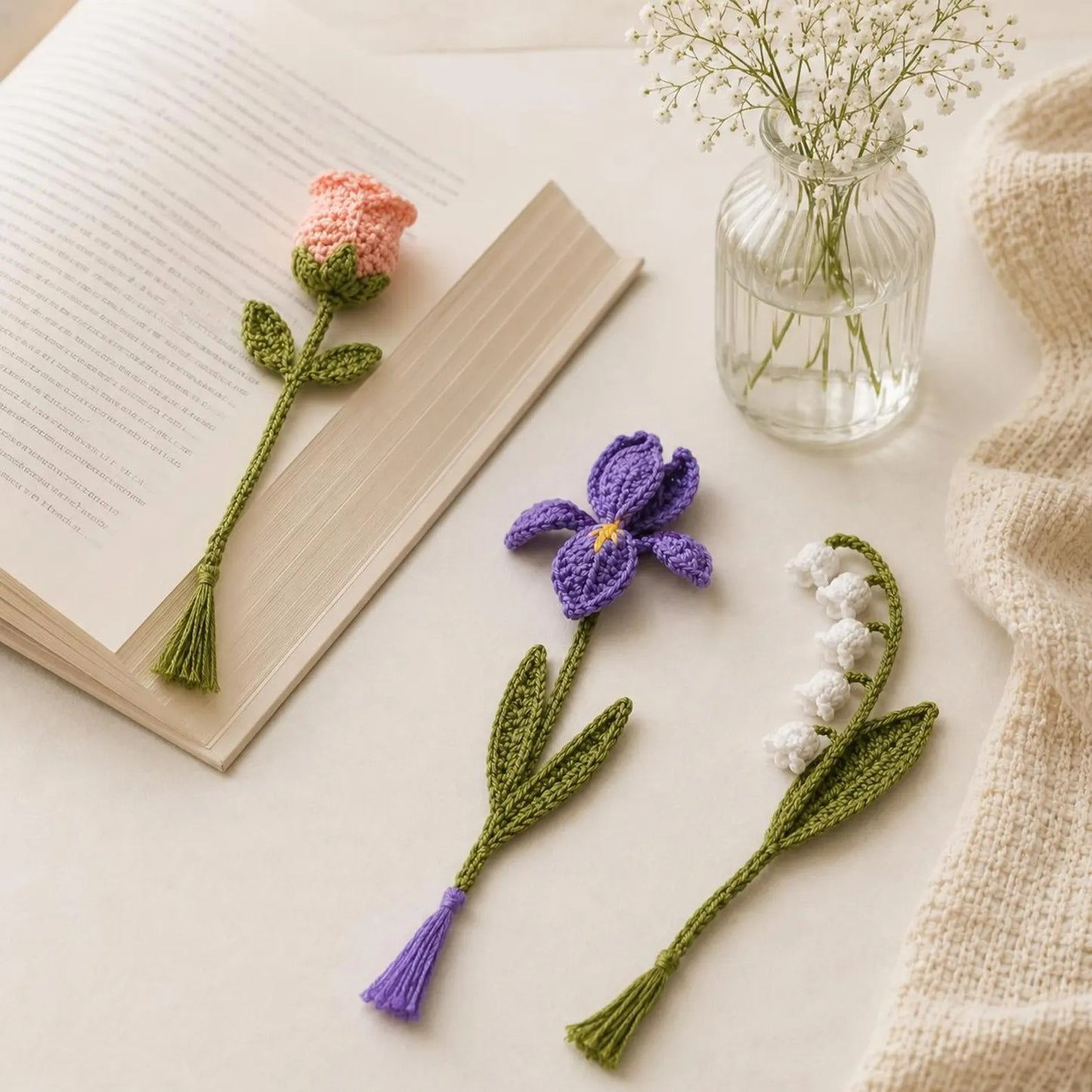 Botanical Bloom Page Marker Crochet Pattern