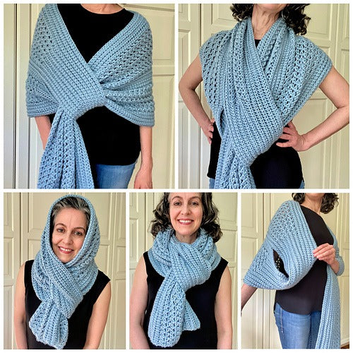 Gathered Layers Wrap Crochet Pattern