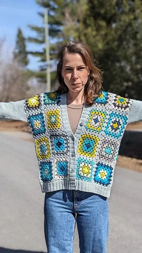 Patchwork Petal Cardigan Crochet Pattern