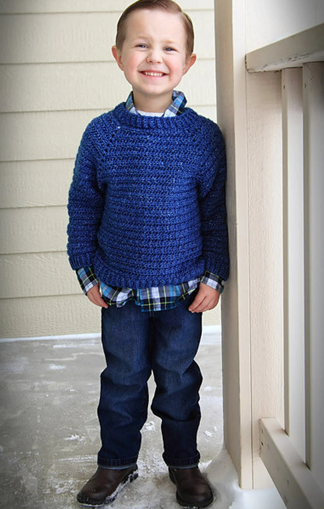 Heritage Raglan Comfort Pullover Crochet Pattern