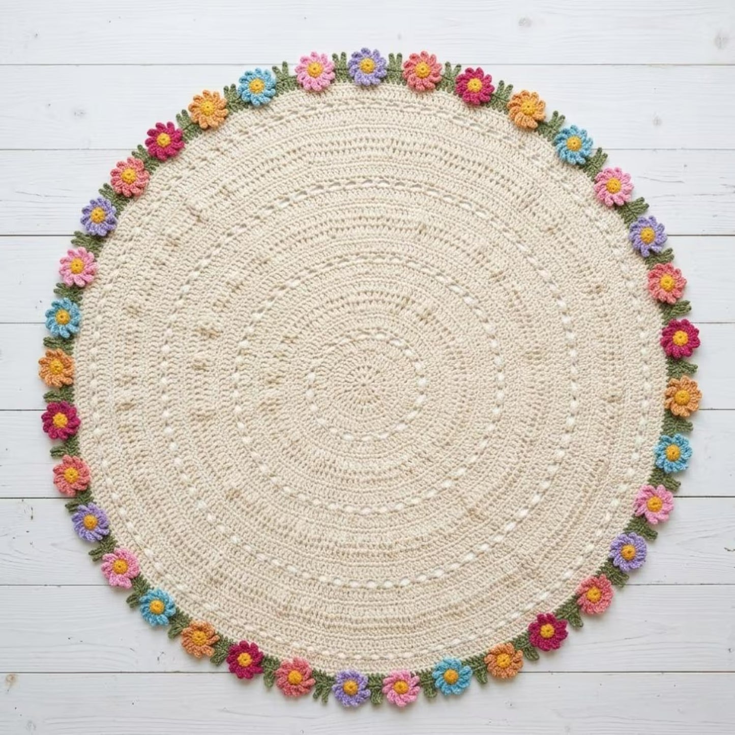 Trendy Garden Escape Decor Blanket Crochet Pattern