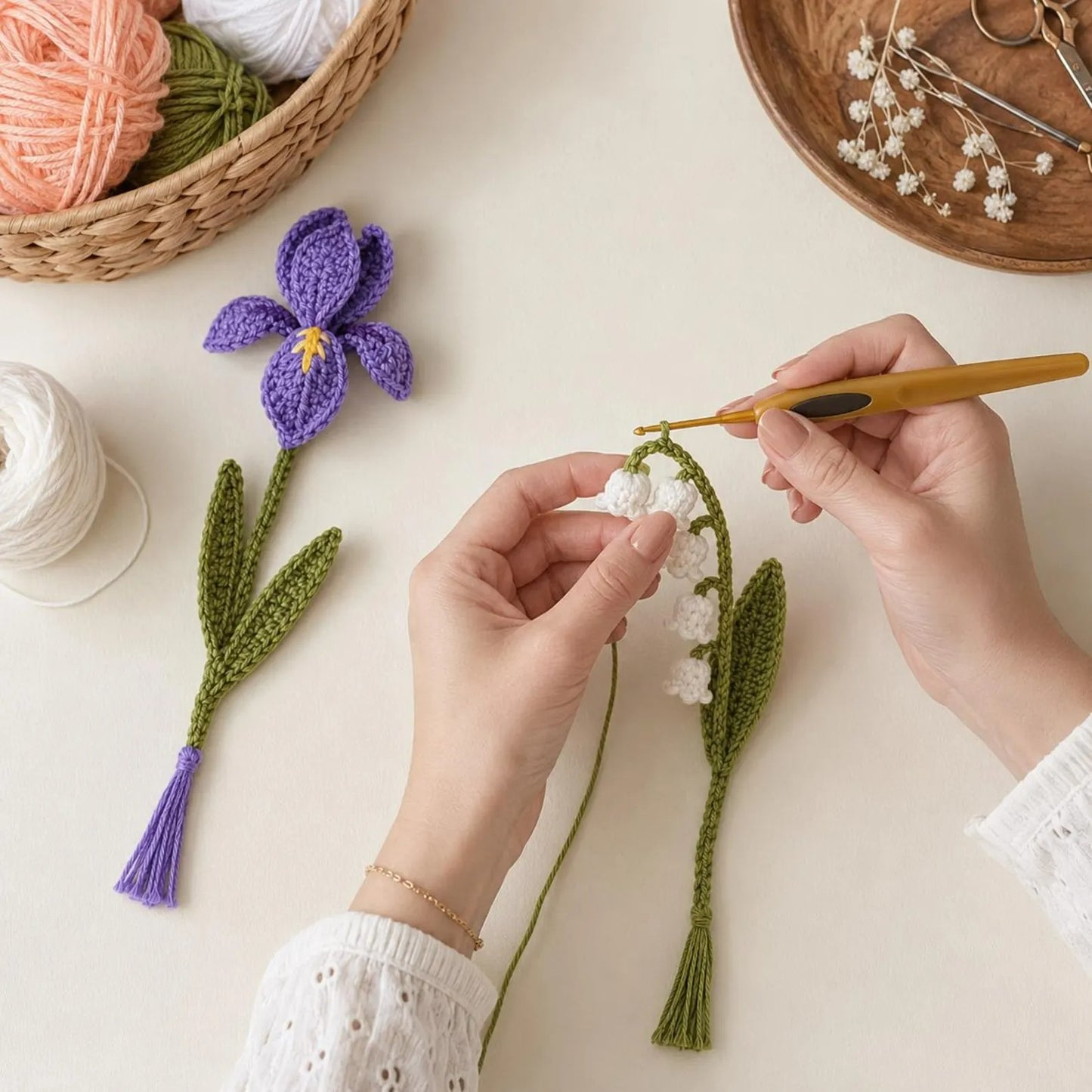 Botanical Bloom Page Marker Crochet Pattern