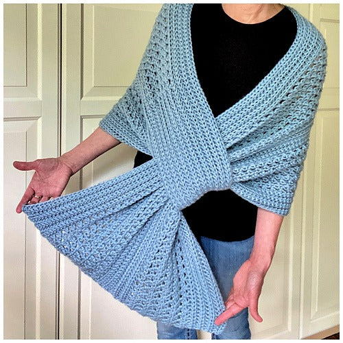 Gathered Layers Wrap Crochet Pattern