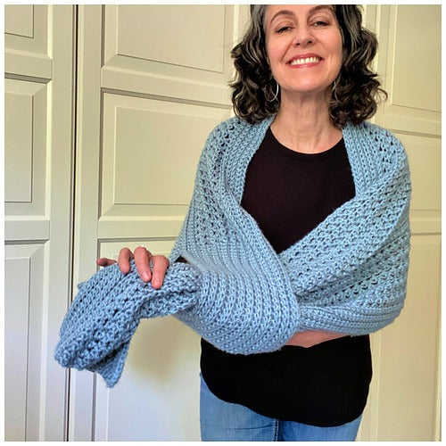 Gathered Layers Wrap Crochet Pattern
