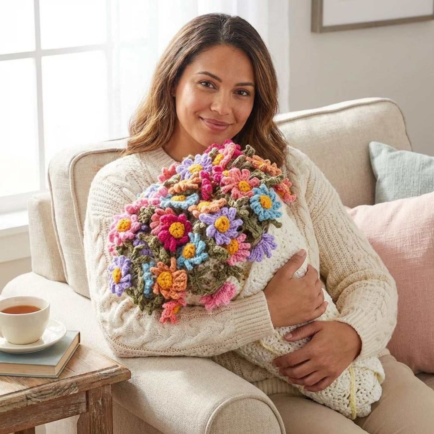 Trendy Garden Escape Decor Blanket Crochet Pattern