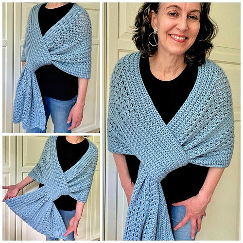 Gathered Layers Wrap Crochet Pattern