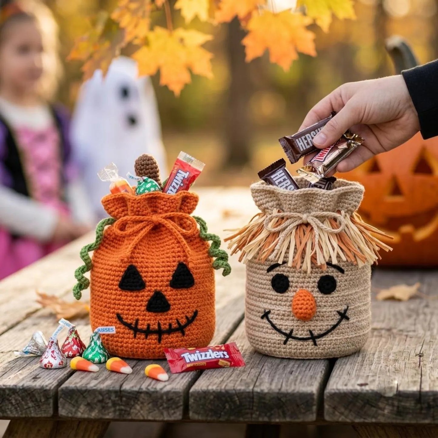 Trick-or-Treat Carry Pouch Crochet Pattern
