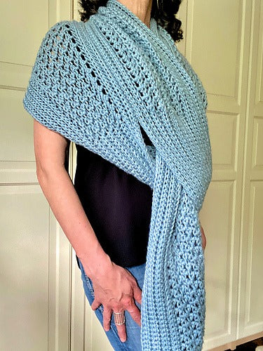 Gathered Layers Wrap Crochet Pattern