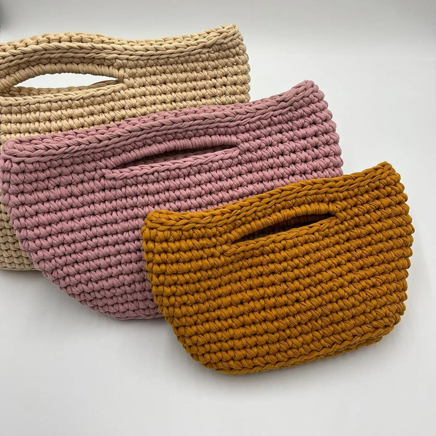 Multisize Trendy Clutch Hand Bag Crochet Pattern
