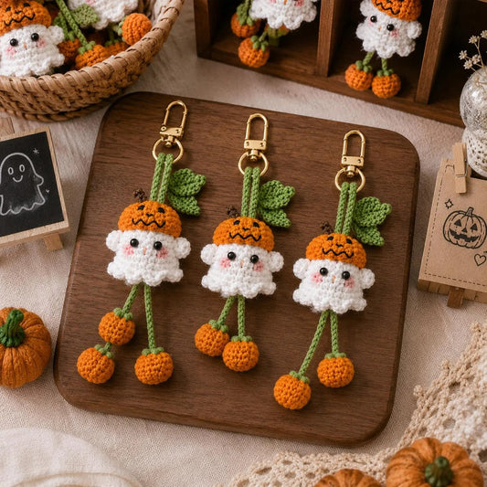 Spooky Spirit Bag Charm Crochet Pattern