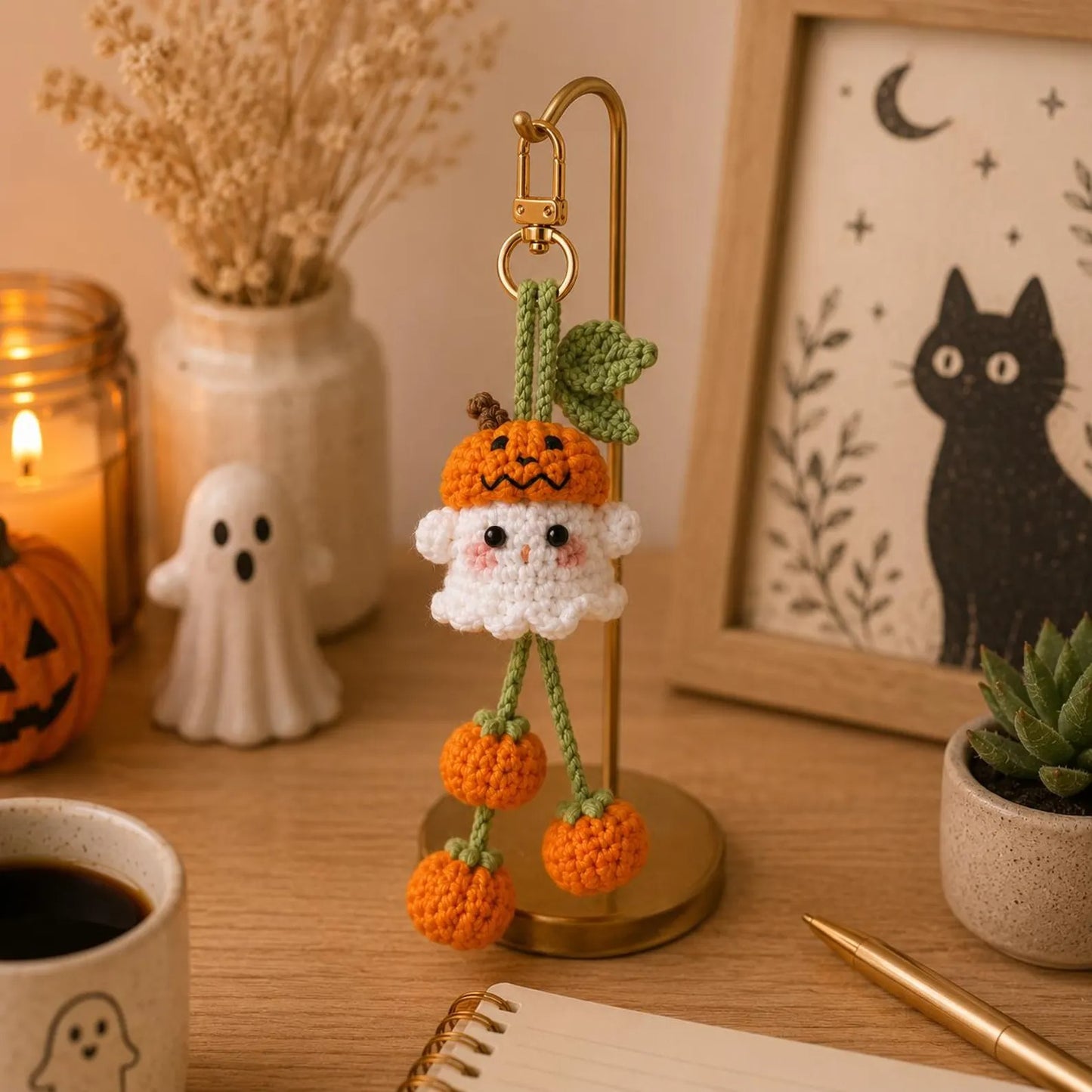 Spooky Spirit Bag Charm Crochet Pattern