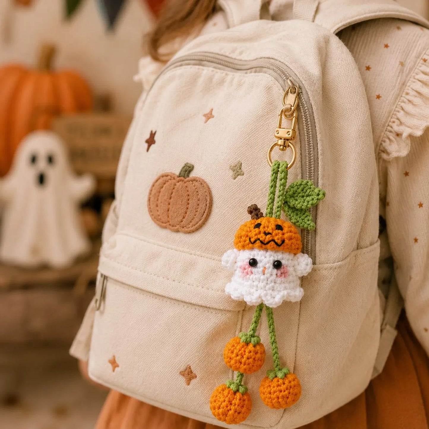 Spooky Spirit Bag Charm Crochet Pattern