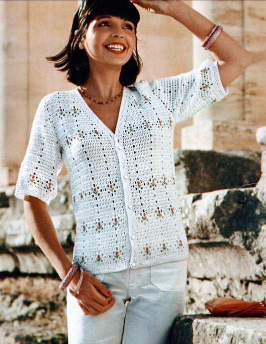 Little Rosebud Cute Top Crochet Pattern