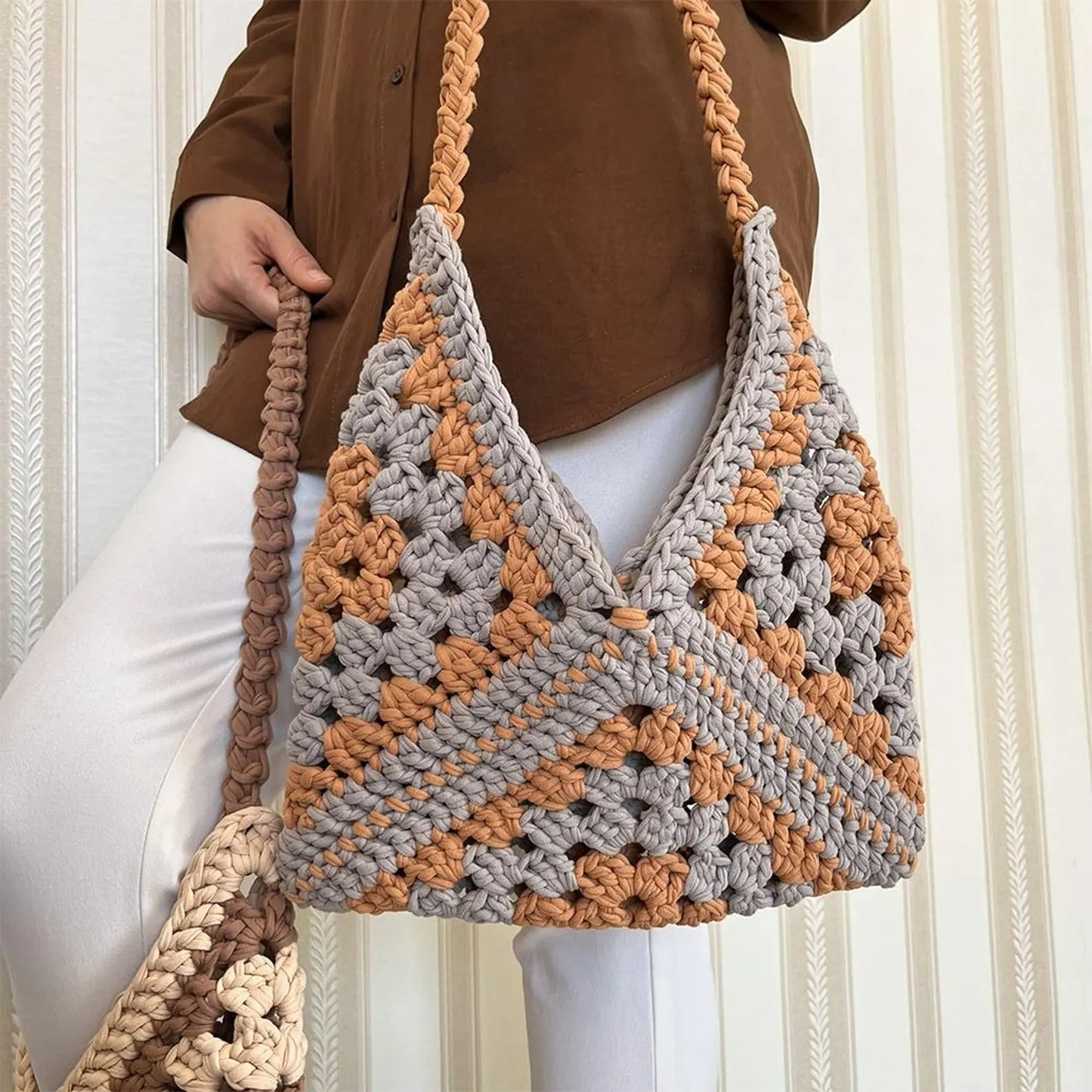 Super Easy Classy Envelope Type Granny Bag Crochet Pattern