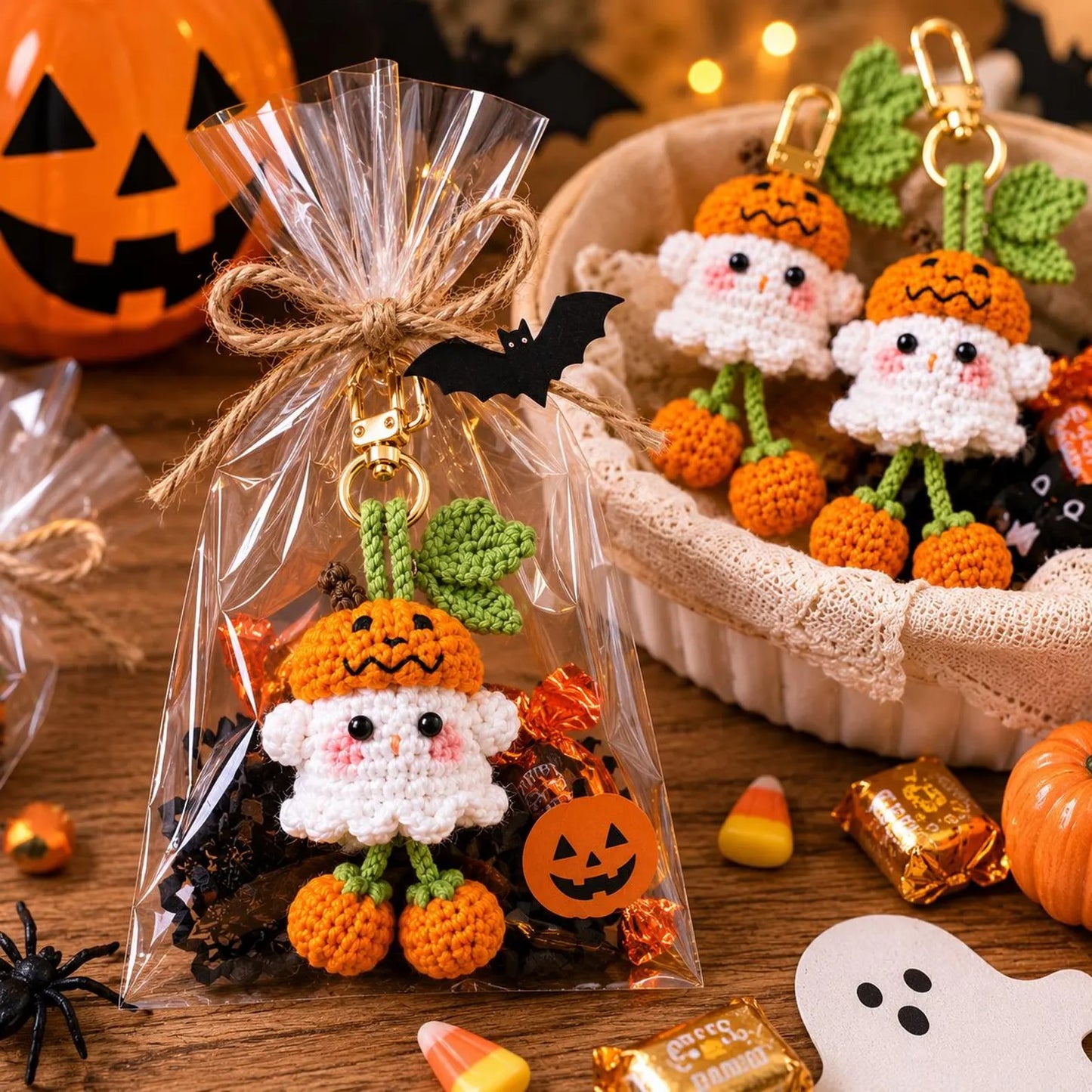 Spooky Spirit Bag Charm Crochet Pattern
