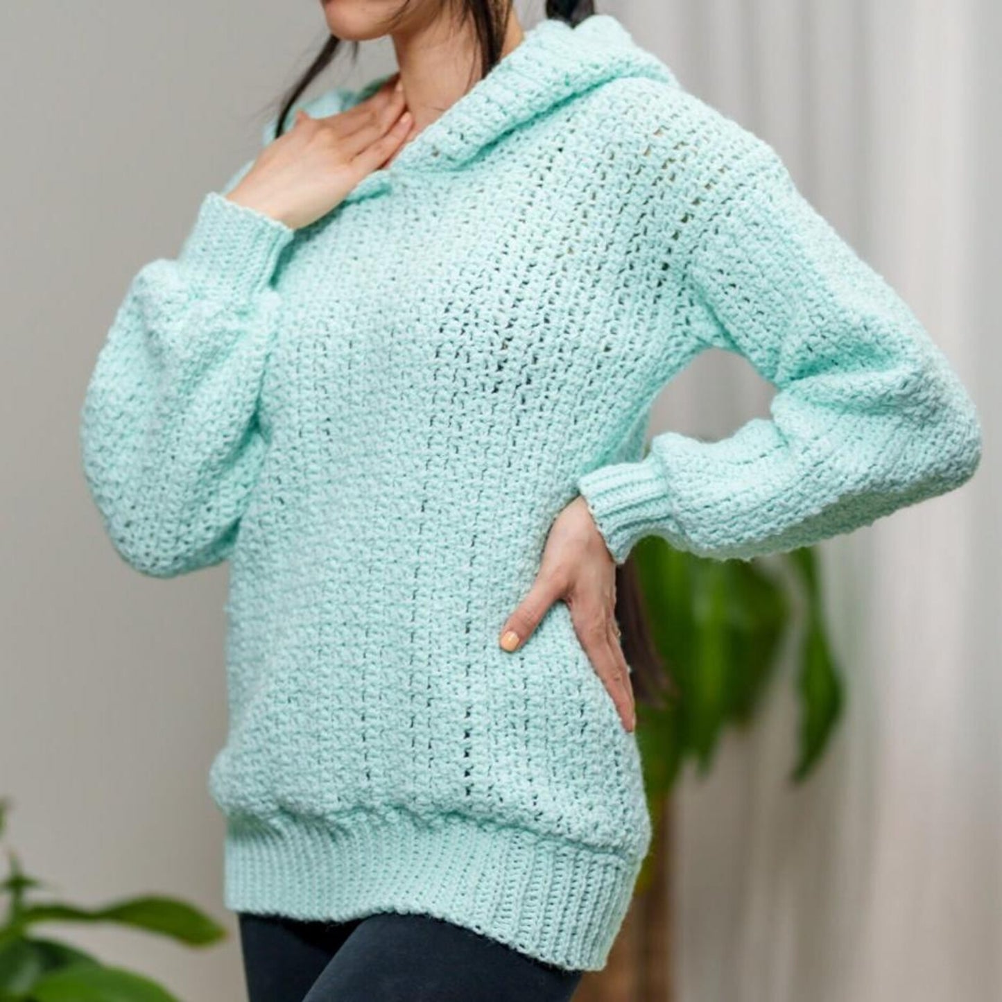 Bramble Ridge Hooded Pullover Crochet Pattern