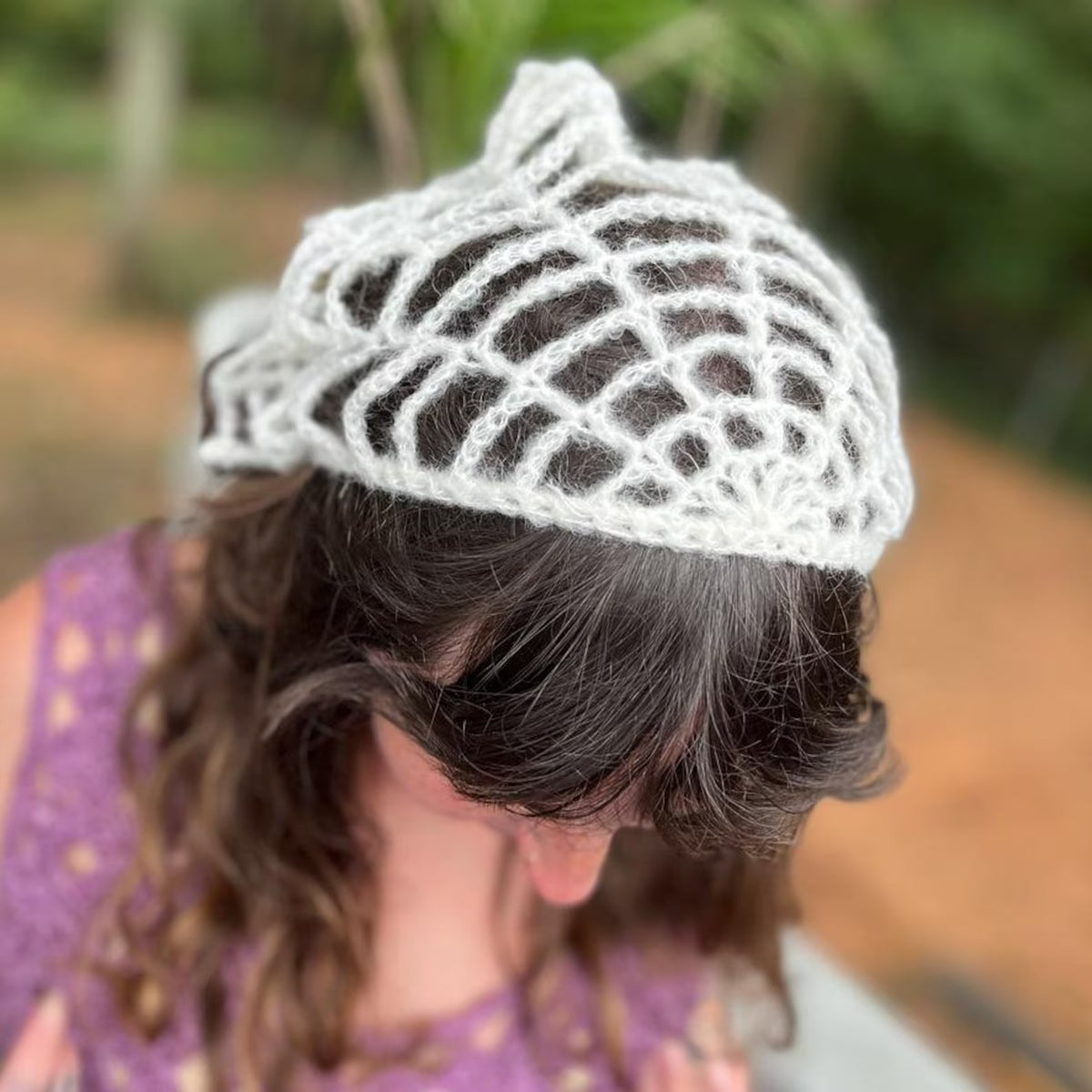 Cobweb Whisper Hair Wrap Crochet Pattern