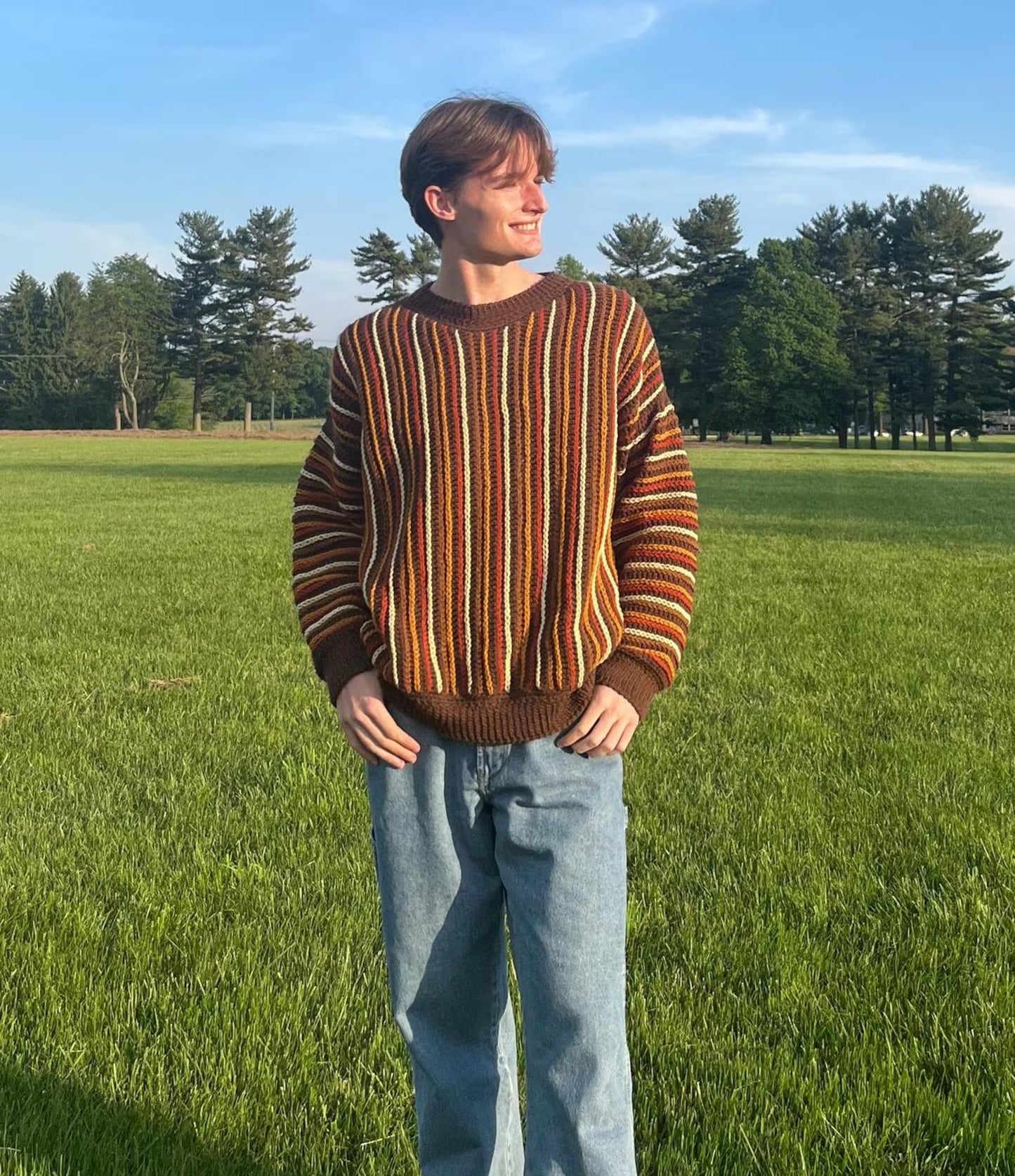 Cozy Heritage Colorblock Sweater Crochet Pattern