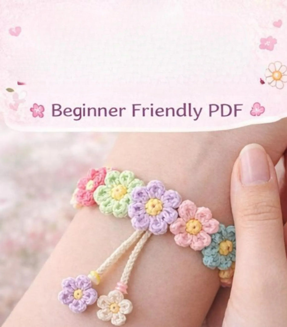 Floral Blossom Bracelet Crochet Pattern