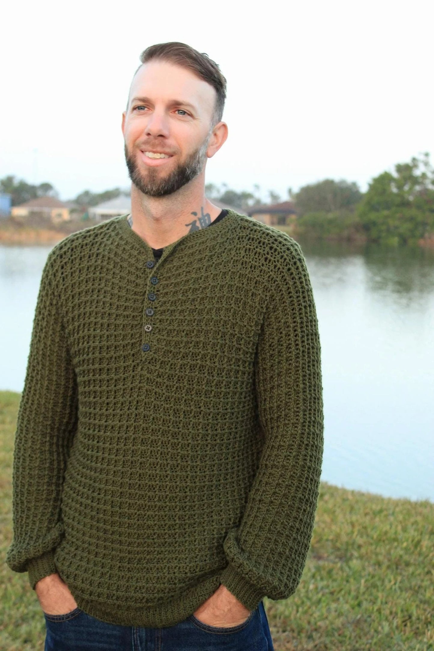 Classic Button Placket Knitwear Crochet Pattern