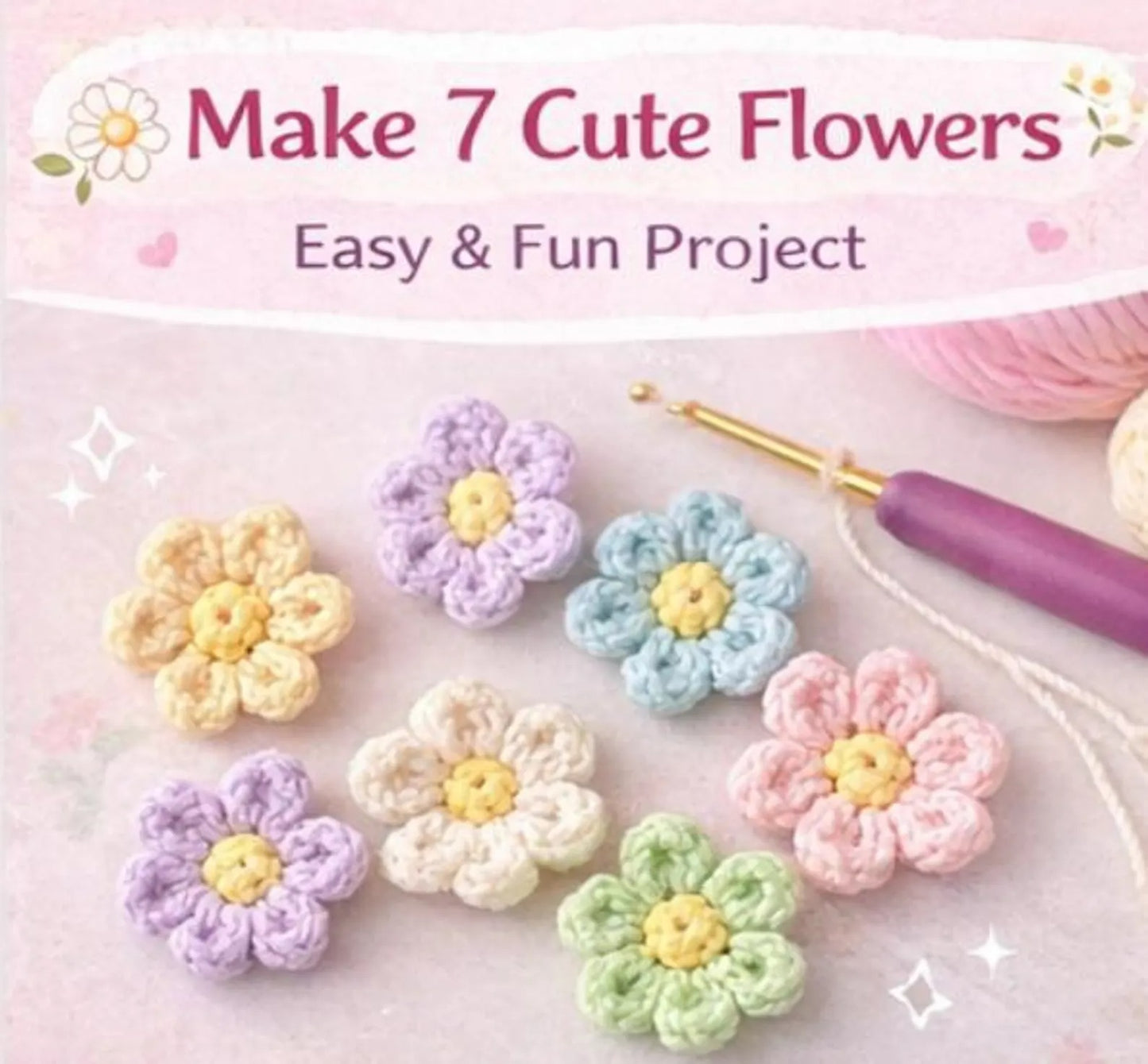 Floral Blossom Bracelet Crochet Pattern