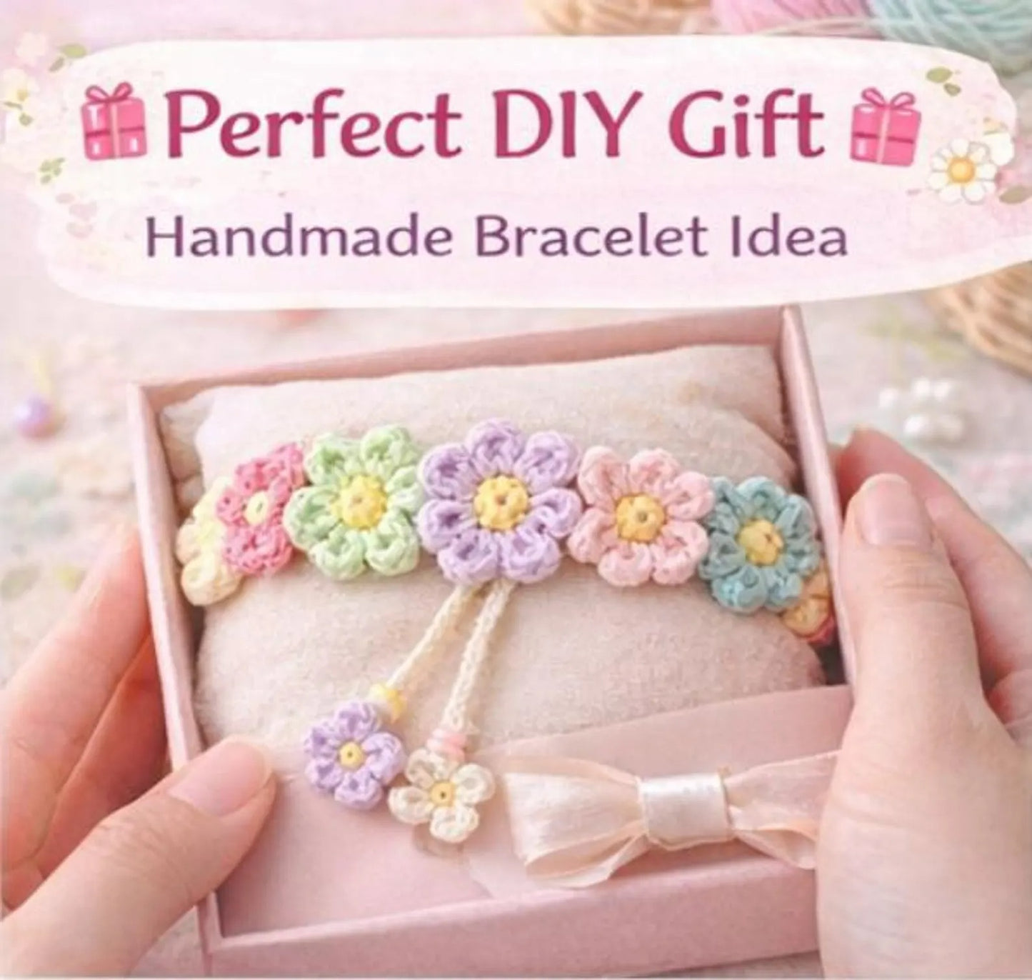 Floral Blossom Bracelet Crochet Pattern