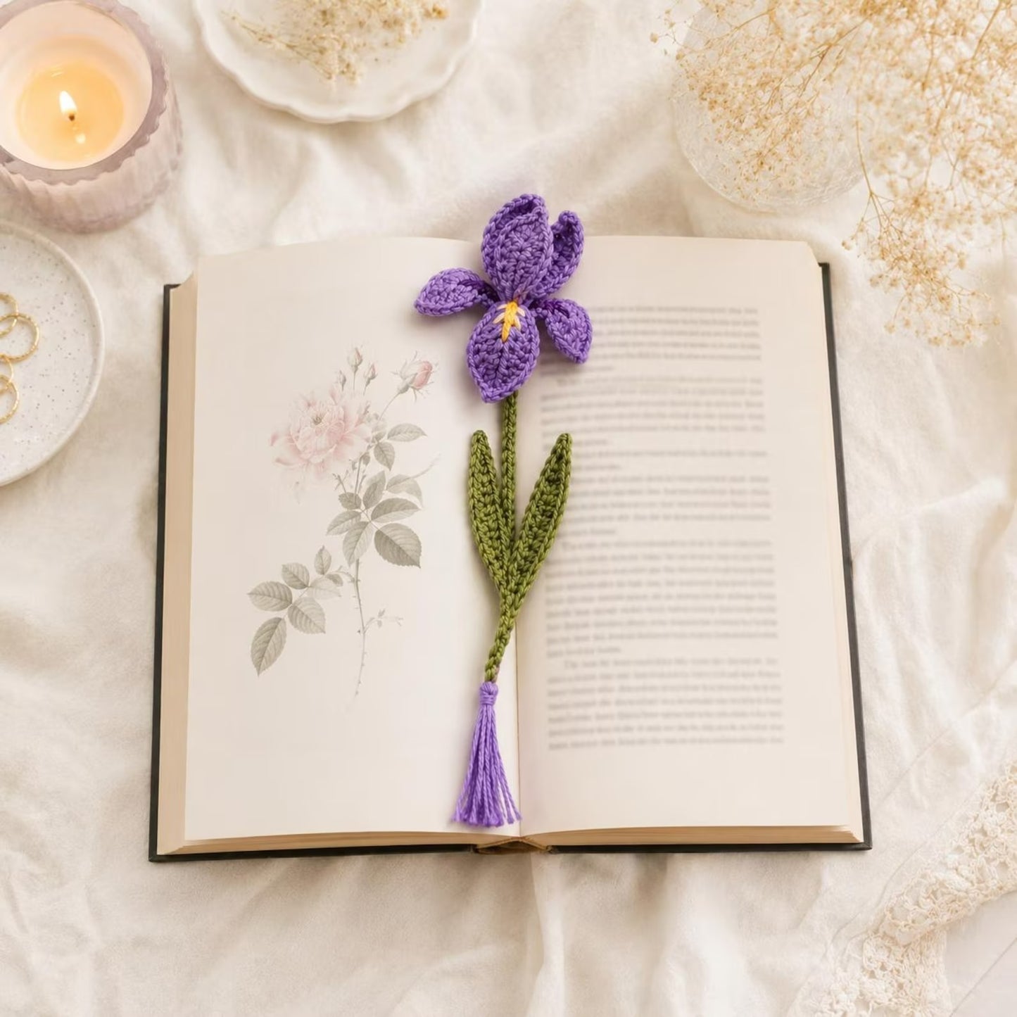 Botanical Bloom Page Marker Crochet Pattern