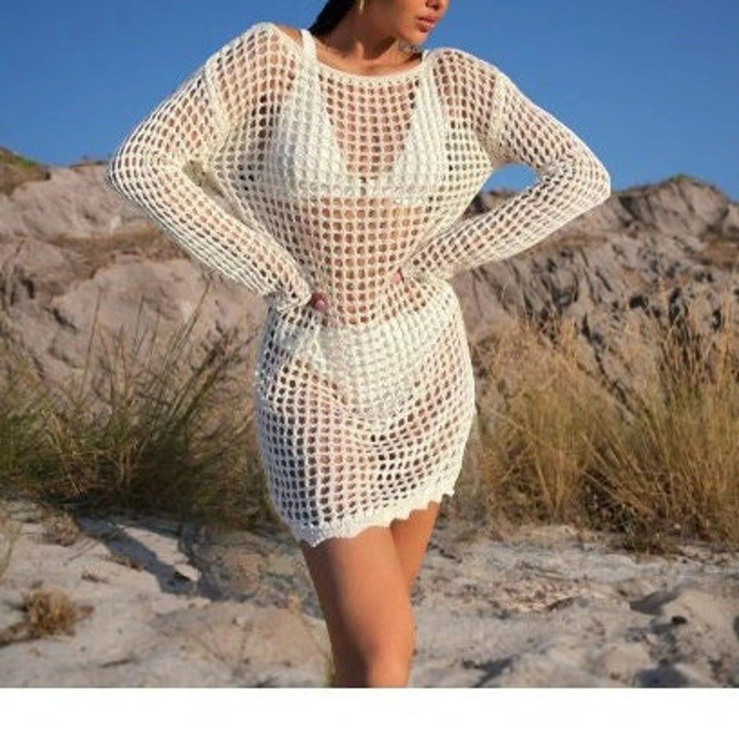 Sunlit Mesh Coverup Crochet Pattern