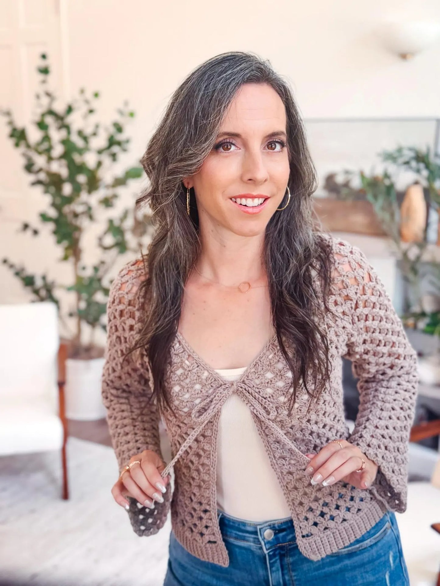 Classic Laced Cardigan Crochet Pattern