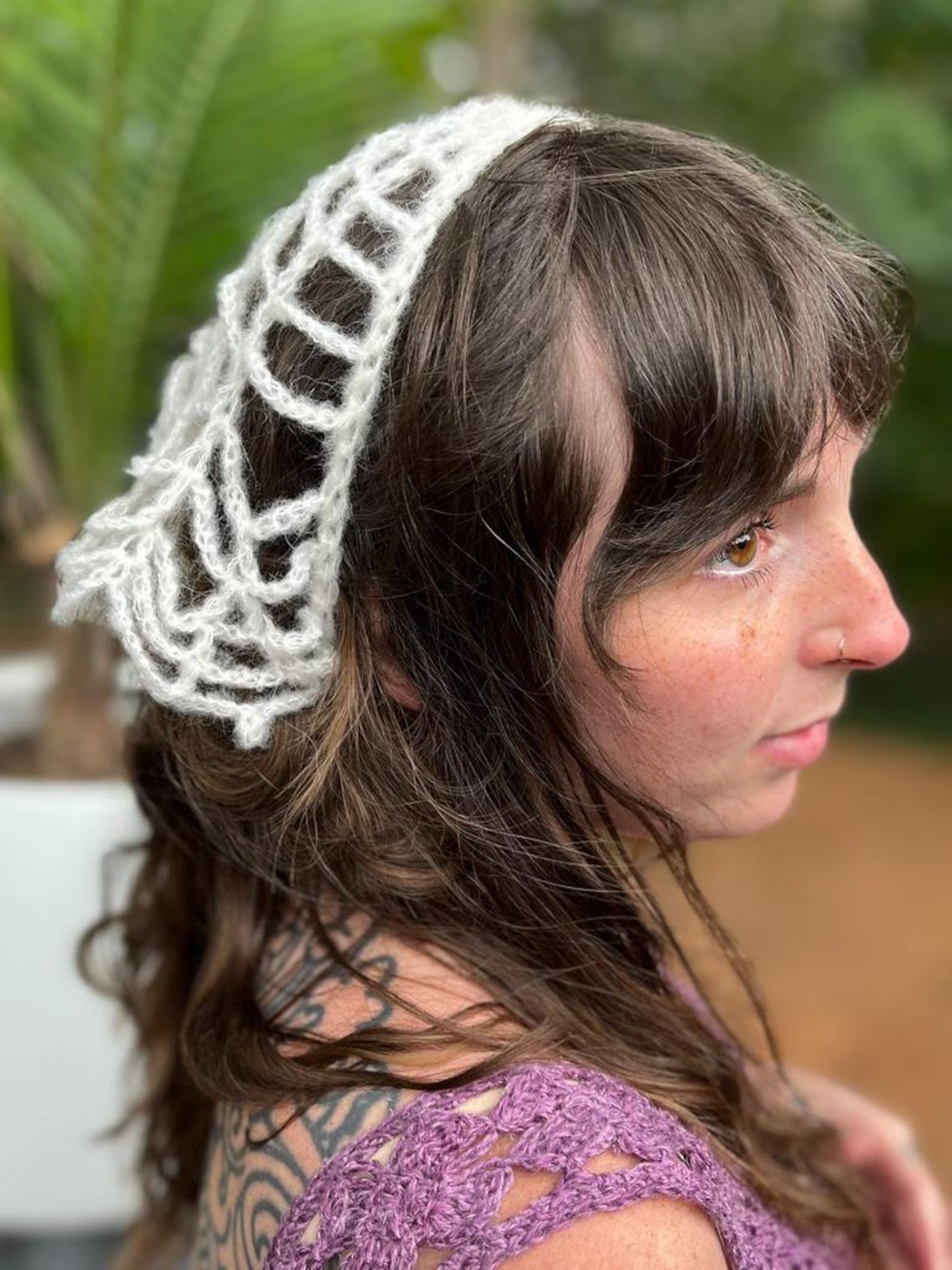 Cobweb Whisper Hair Wrap Crochet Pattern