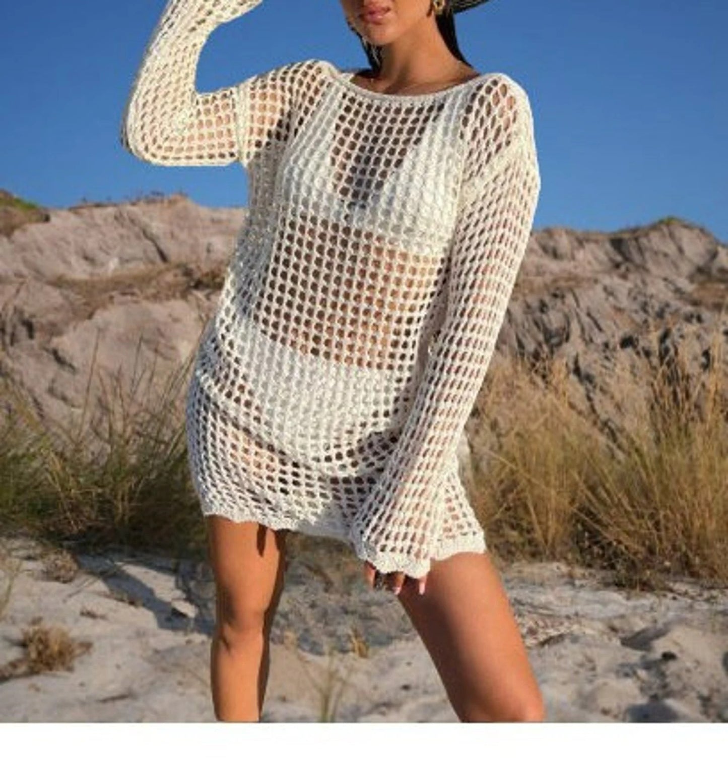 Sunlit Mesh Coverup Crochet Pattern