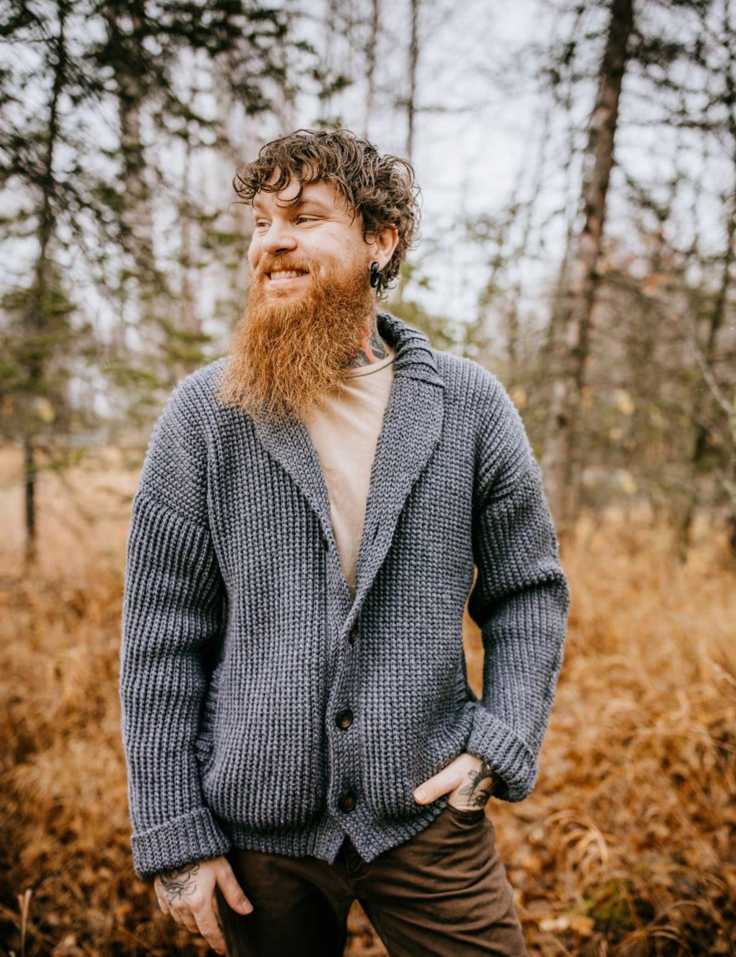 Refined Gentleman Lapel Cardigan Crochet Pattern